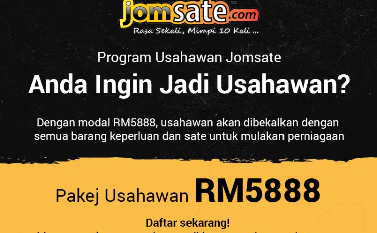  Anda ingin jadi usahawan Jomsate?
